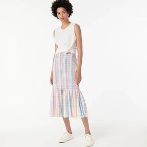 J. Crew smocked midi skirt | sz 6